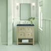 James Martin Vanities 30'' Single Vanity, Whitewashed Oak w/ 3 CM Charcoal Soapstone Quartz Top 330-V30-WWO-3CSP